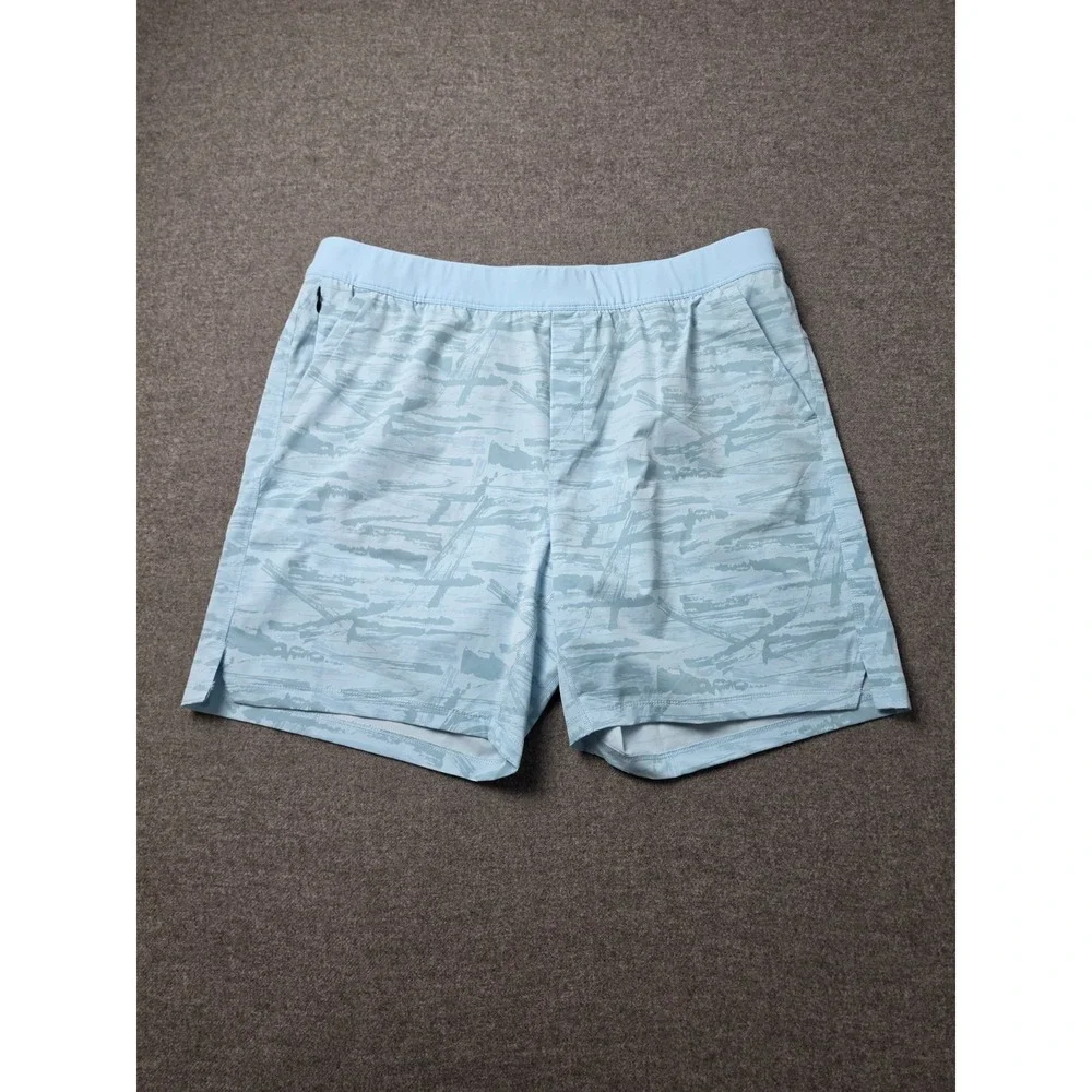 Public Rec All Day Every Day Shorts Mens 40 Blue Brush Stroke Athleisure Gym